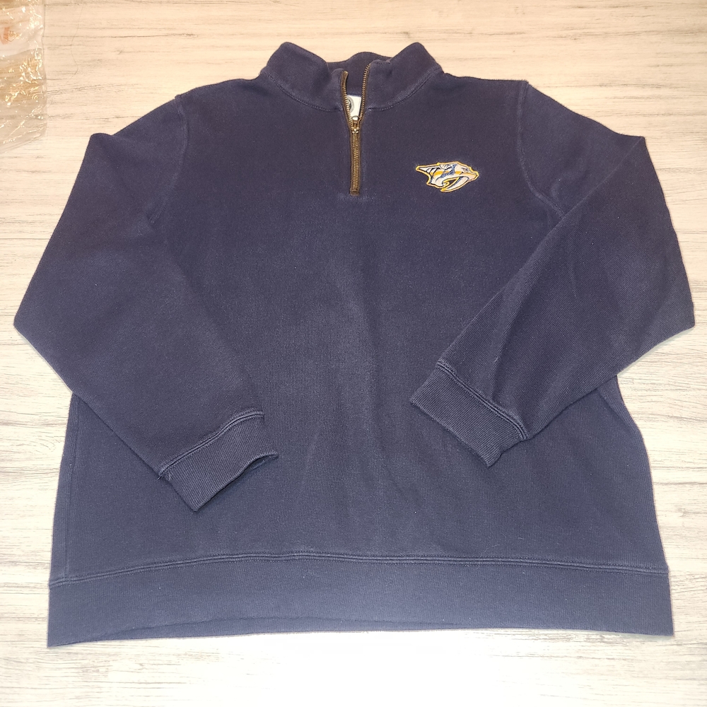 NHL Nashville Predators 1/4 Zip Sweatshirt Adult Size 2Xl B1